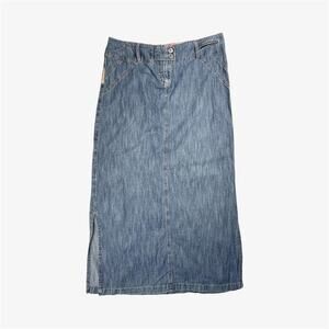 Blue y2k denim maxi skirt maxi light wash - size 30, Pacific Trail